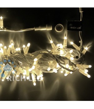Светодиодная гирлянда Rich LED Нить 10 метров, Постоянного свечения, герметичный колпачок, соединяемая, 24В, IP65