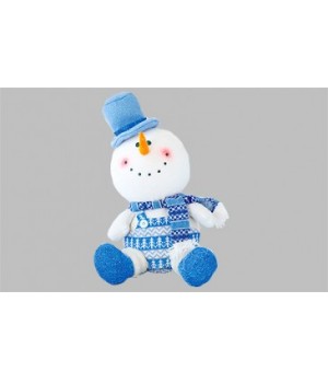 Мягкая игрушка Сидящий снеговик, световой