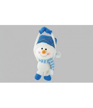 Мягкая игрушка Снеговик подвесной в руковичках